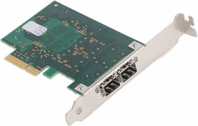 Alt view image 6 of 7 - Dual Port Gigabit Fiber Network Card Adapter, PCI E X4 Interface, 82576EB Chip, 10/100/1000 Mbps, Gold Plated for Fast Transmission, Thickened Metal Heat Sink, Wide