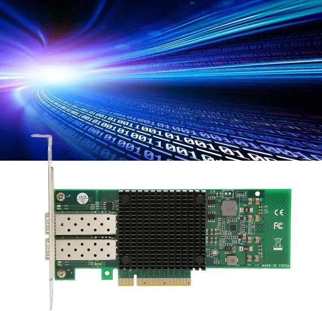 Alt view image 4 of 7 - Dual Port SFP Server Nic, 82599Es Chip 10G Network Controller, Flexible Network Optimization, 10 Gigabit Ethernet 10,000MBps Transfer Rate, Power Saving Design PCIEx8