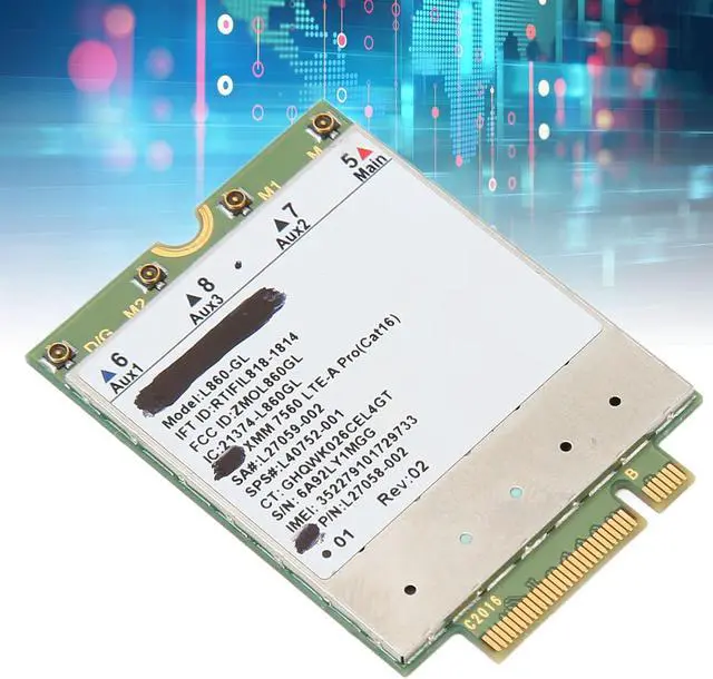 Alt view image 3 of 7 - L860 GL Network Card, M.2 Card for Laptop, 1Gbps Speed Inet with FDD B1 B66 and TDD B38 B42, 4G LTE e for and, Plug and Play Inlation