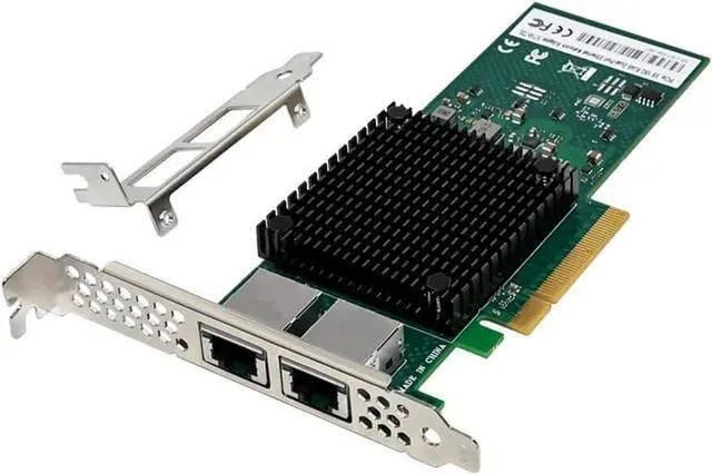 Alt view image 2 of 6 - Network Card PCIe X8 V710-T2 Dual Port Server Network Card Supports 2 X 5GbE NBASE-T Server Network Card