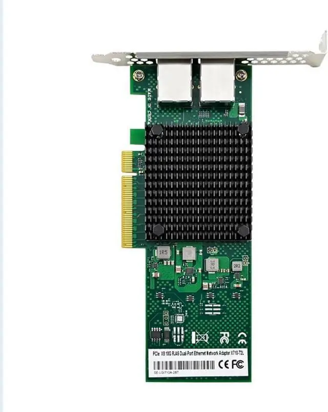 Alt view image 6 of 6 - Network Card PCIe X8 V710-T2 Dual Port Server Network Card Supports 2 X 5GbE NBASE-T Server Network Card