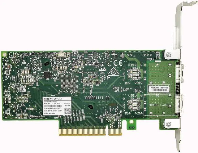 Alt view image 3 of 4 - 10G/25Gb Ethernet Network Card MCX4121A-ACUT ConnectX-4 LX EN 25G NIC Dual SFP28 Port LAN Card UEFI Enabled PCIE x8
