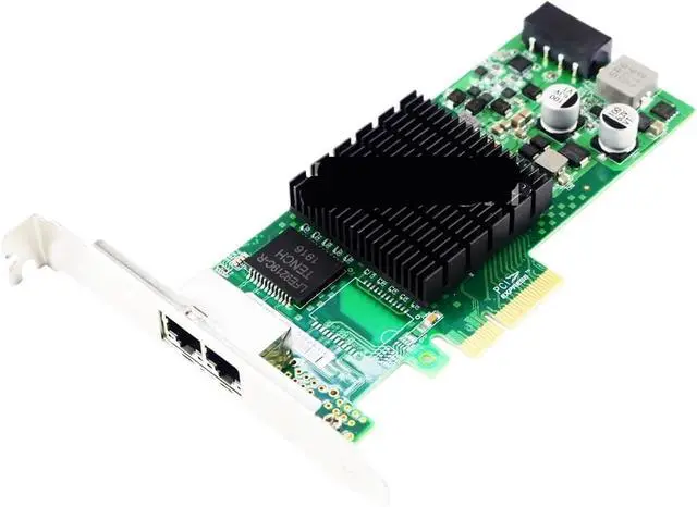 Main image of NA350-T2 POE PCI-E X1 RJ45 Desktop Dual Port Gigabit 10/100/1000Mbps Network Video Capture Card I350AM2 Chip