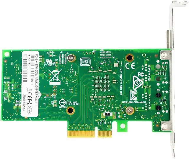 Alt view image 3 of 4 - X550-T1 PCI-E X4 10G Ethernet Server Adapter Single Port RJ45 Converged Network Adapter X550T1BLK