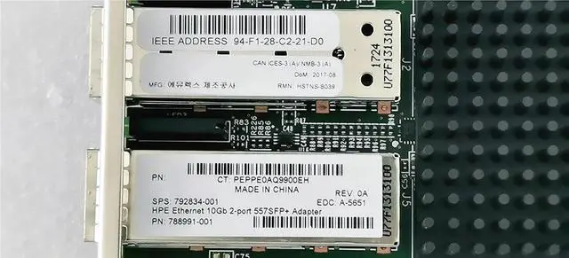 Alt view image 4 of 4 - Suitable for 788995-B21 792834-001 788991-001 557SFP 10GB Dual Port Gigabit Network Card