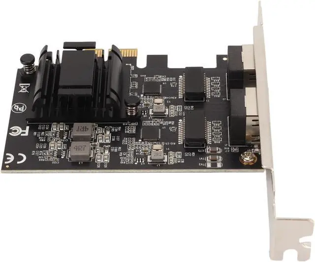 Alt view image 6 of 7 - Dual Port PCIe Network Card, 2.5ase T PCIe Internet Adapter with RTL8125BG Chip, 2500 1000 100Mbps Ethernet Card for Desktops PC Servers, Wide Compatibility with d Linux