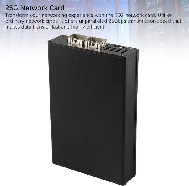 Alt view image 7 of 7 - Portable 25G Network Card, USB4 Aluminum Alloy Network Card, Compatible Wins, OS X, Plug and Play, SFP Optical Interface Network Card (Dual Port)
