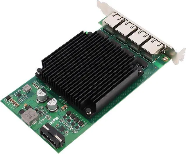 Alt view image 5 of 7 - Sanpyl 4-Port PoE 2.5Gb PCIe Network Card for Desktop PC, 10/100/1000/2500Mbps Auto Negotiation, 4*RJ45 Ports, for Industrial Camera Capture Card