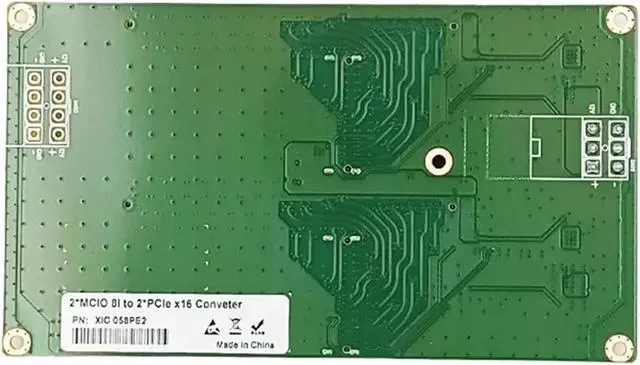 Alt view image 5 of 5 - Dual MCIO 8I to 2* PCIe5.0 x16 Slot Riser Card with ATX 2 * 3 pin GPU Power Connector
