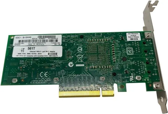 Alt view image 2 of 3 - 716591-B21 717708-001 716589-001 561T Dual Port 10GB 10GBASE-T Ethernet Network Adapter RJ-45 PCI-E Network Cards