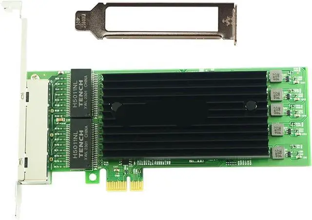 Alt view image 2 of 4 - 4 Port PCIE X1 1000M PCIe Gigabit Ethernet Quad Ports RJ45 Network Card Chip for 82576 LAN Card