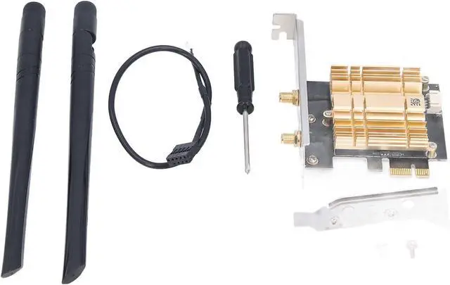 Alt view image 7 of 7 - PCI e Wireless Adapter, WiFi 6E 110 Channels, 2 X 6Dbi High Gain Antennas, 2.4G 5.8G 6Ghz, PCI e WiFi BT 5.2, Ax210 Chip for Windows Suitable for BT Headset Mouse