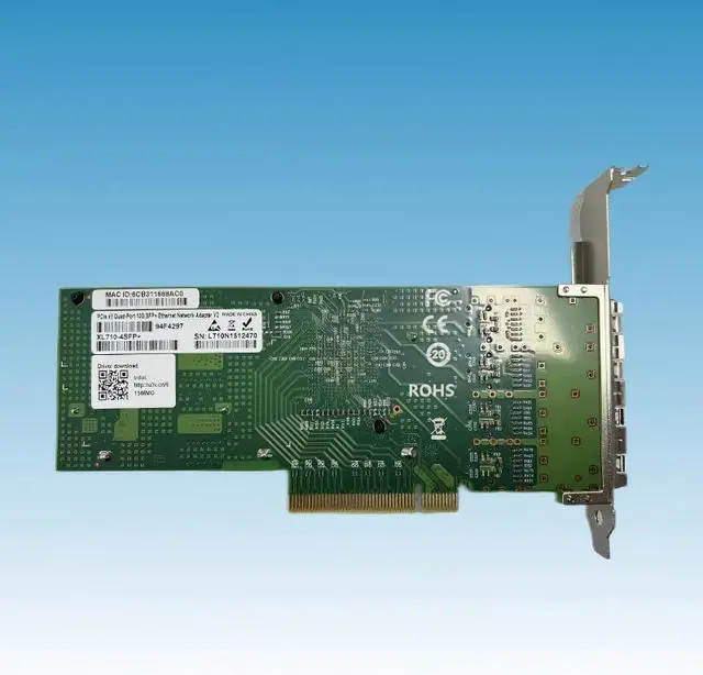 Alt view image 3 of 6 - XL710-4SFP+ 4 Port 10-Gigabit Ethernet Converged Network Card Server Adapter