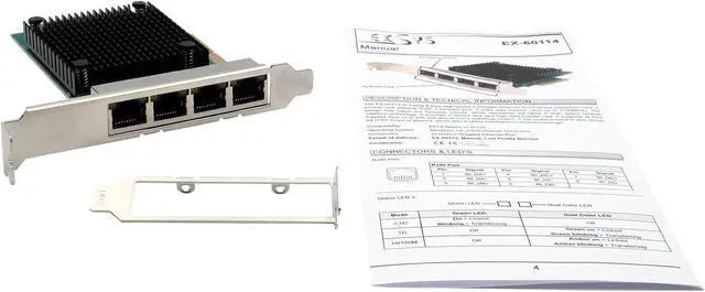 Alt view image 4 of 4 - EX-60114 4-Port 2.5Gigabit PCIe Network