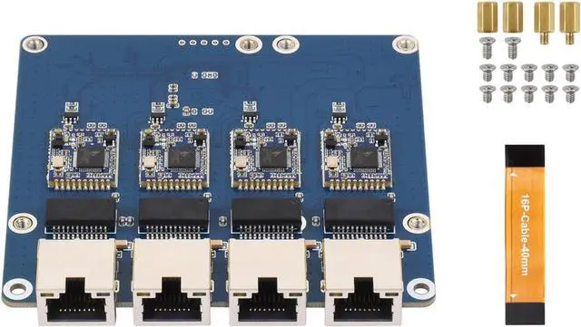 Main image of ordinarYone 4 Port PCIe Ethernet Adapter Card Plugs Play for High Bandwidth Applications in Server and Data Center