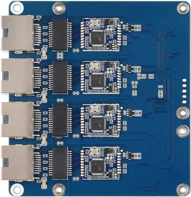 Alt view image 3 of 7 - Ethernet Expansion Card for PCIe Supports 4-Port Fast Speed Data Transfer Plugs Play for Workstations Network Adapter