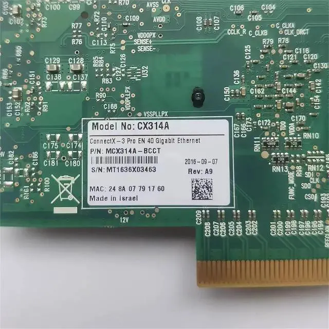 Alt view image 3 of 3 - Suitable for CX314A-BCCT 40G ConnectX-3 Pro Dual Port 10 Gigabit Ethernet Network Interface Card