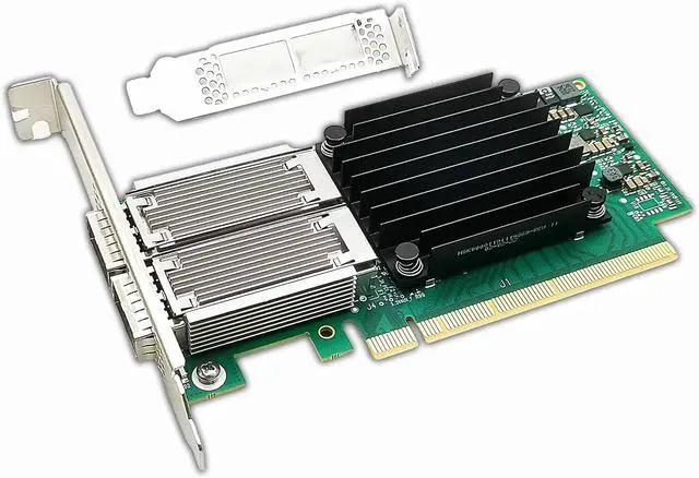 Alt view image 2 of 3 - 100G Network Server Mellanox ConnectX-4 EDR +100GbE MCX456A-ECAT VPI InfiniBand Adapter Dual QSFP28 Port 100Gb NIC PCIe*16