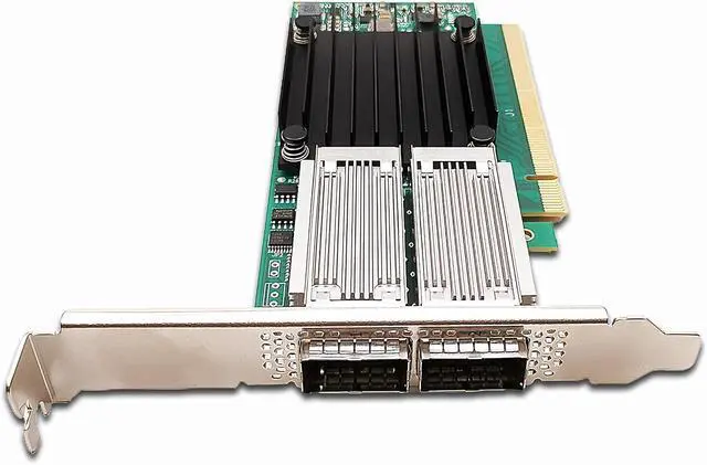 Alt view image 3 of 3 - 100G Network Server Mellanox ConnectX-4 EDR +100GbE MCX456A-ECAT VPI InfiniBand Adapter Dual QSFP28 Port 100Gb NIC PCIe*16