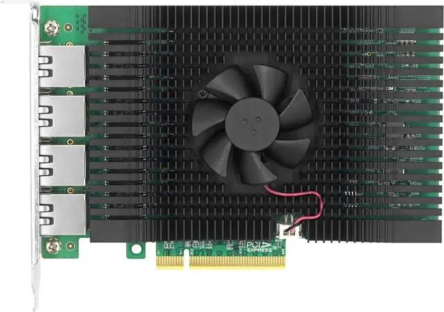 Main image of A PCIe3.0 x8 Quad Port 10G Ethernet Network Adapter for Industrial Field Vision Inspection Equipment, Vision Field Clients (Based on AQC113)