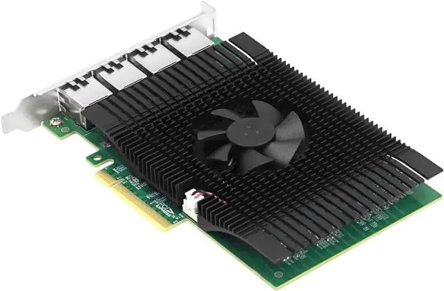 Alt view image 3 of 5 - A PCIe3.0 x8 Quad Port 10G Ethernet Network Adapter for Industrial Field Vision Inspection Equipment, Vision Field Clients (Based on AQC113)