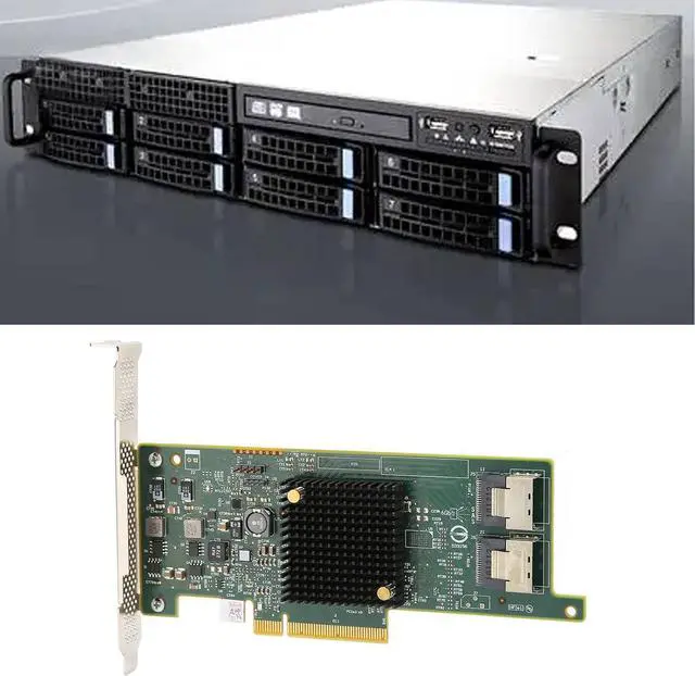 Alt view image 4 of 7 - Server Array Card, Fast Signal Transmission, with Two Mini SAS Connectors, Plug and Play, Support Hot Swap, Strong Processing Power, Server Adapter for SA5212H NF5270M3