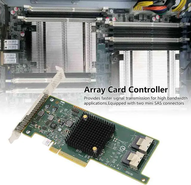 Alt view image 2 of 7 - Server Array Card, Fast Signal Transmission, with Two Mini SAS Connectors, Plug and Play, Support Hot Swap, Strong Processing Power, Server Adapter for SA5212H NF5270M3
