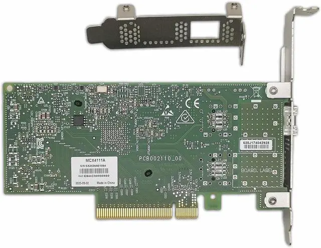 Alt view image 2 of 4 - 10G/25Gb Ethernet Network Card with MCX4111A-ACUT CX-4 LX 25GbE NIC Single SFP28 Port LAN Card PCIE 3.0 X8 UEFI Enable