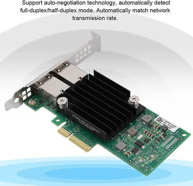 Alt view image 2 of 7 - 2 Port Gigabit NIC Network Card for T2 PCIe X4 10Gbps with High Performance, Low CPU Usage Occupation, Auto Negotiation Technology, Support Alan Network Convergence