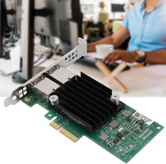 Alt view image 3 of 7 - 2 Port Gigabit NIC Network Card for T2 PCIe X4 10Gbps with High Performance, Low CPU Usage Occupation, Auto Negotiation Technology, Support Alan Network Convergence