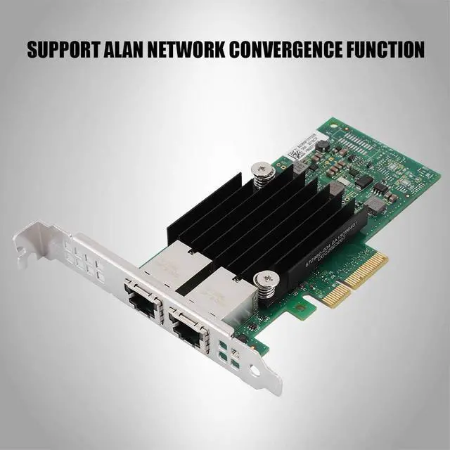 Alt view image 6 of 7 - 2 Port Gigabit NIC Network Card for T2 PCIe X4 10Gbps with High Performance, Low CPU Usage Occupation, Auto Negotiation Technology, Support Alan Network Convergence