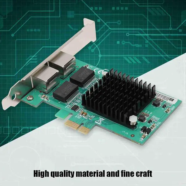 Alt view image 4 of 7 - PCI E 1X Gigabit Ethernet Network Card, Server Computer NIC, Speed Network A with 82575 Chip, Gold Plated Interface for Desktop and Server, Compatible with x4