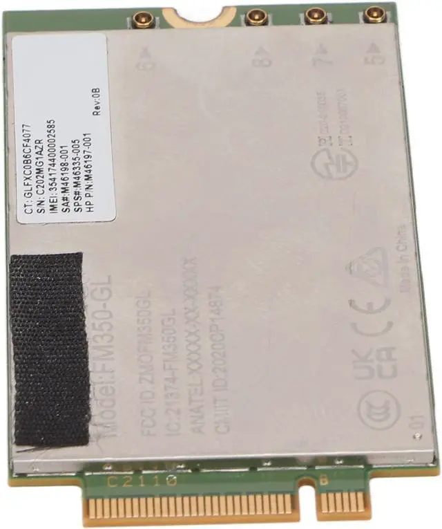 Alt view image 6 of 7 - 5G LTE Network Card 4.67Gbps Downlink 1.25Gbps Uplink 4x4 MIMO GNSS FM350 GL Network Card for Laptop