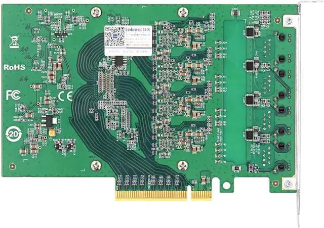Alt view image 4 of 5 - A PCIe3.0 x8 Quad Port 10G Ethernet Network Adapter for Industrial Field Vision Inspection Equipment, Vision Field Clients (Based on AQC113)
