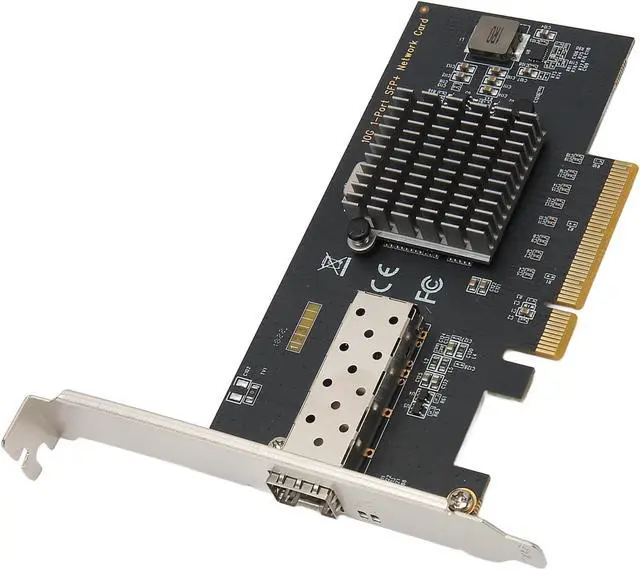 Alt view image 2 of 7 - 10Gb PCIE NIC Network Card, Single SFP Port, 82599EN Controller, PCI Express Ethernet LAN Adapter, Compatible with Multiple OS, 10/100/1000/10000Mbps Transfer Rate