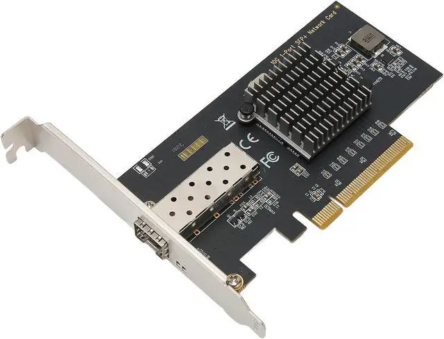 Alt view image 3 of 7 - 10Gb PCIE NIC Network Card, Single SFP Port, 82599EN Controller, PCI Express Ethernet LAN Adapter, Compatible with Multiple OS, 10/100/1000/10000Mbps Transfer Rate