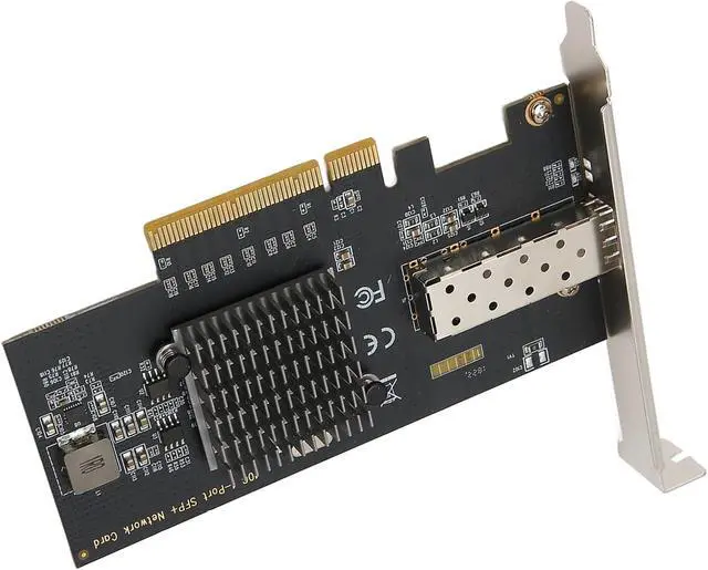 Alt view image 4 of 7 - 10Gb PCIE NIC Network Card, Single SFP Port, 82599EN Controller, PCI Express Ethernet LAN Adapter, Compatible with Multiple OS, 10/100/1000/10000Mbps Transfer Rate