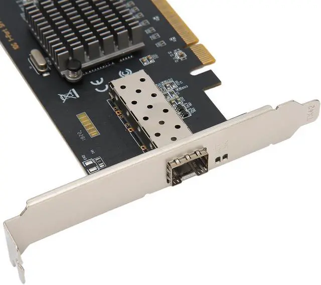Alt view image 5 of 7 - 10Gb PCIE NIC Network Card, Single SFP Port, 82599EN Controller, PCI Express Ethernet LAN Adapter, Compatible with Multiple OS, 10/100/1000/10000Mbps Transfer Rate
