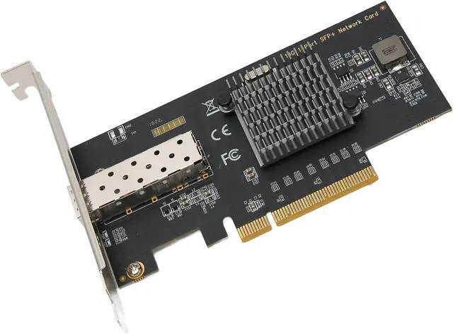 Alt view image 6 of 7 - 10Gb PCIE NIC Network Card, Single SFP Port, 82599EN Controller, PCI Express Ethernet LAN Adapter, Compatible with Multiple OS, 10/100/1000/10000Mbps Transfer Rate