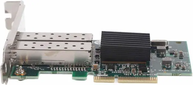 Alt view image 7 of 7 - Dual Port Gigabit Fiber Network Card Adapter, PCI E X4 Interface, 82576EB Chip, 10/100/1000 Mbps, Gold Plated for Fast Transmission, Thickened Metal Heat Sink, Wide