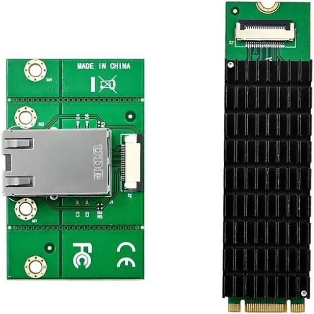 Alt view image 6 of 6 - M.2 B+M AQC107 10G Network Card, Green, 500377271