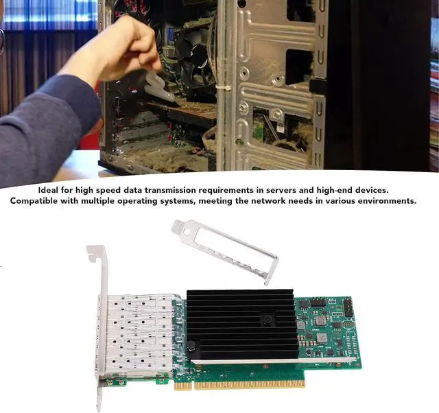 Alt view image 3 of 7 - GOWENIC 25G Ethernet Network Card, Technology, Stable and Efficient Network Connection, with Low Profile Stand, for Wins 10 11
