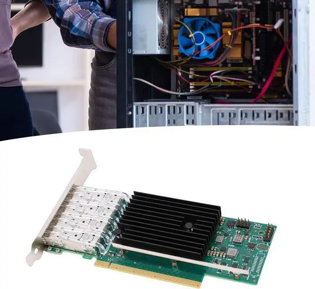 Alt view image 4 of 7 - GOWENIC 25G Ethernet Network Card, Technology, Stable and Efficient Network Connection, with Low Profile Stand, for Wins 10 11