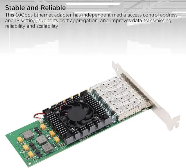 Alt view image 5 of 7 - PCIe X8 Network Card for BCM57840 Chipset Quad SFP28 and LC Fiber Port 10 Gigabit Ethernet Server Adapter