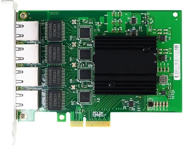 Alt view image 2 of 4 - PCI-E X4 Gigabit 4 Port Server Card Server NIC I210-T4 RJ45 Ethernet NIC Industrial Camera Vision Network Card PCB Green