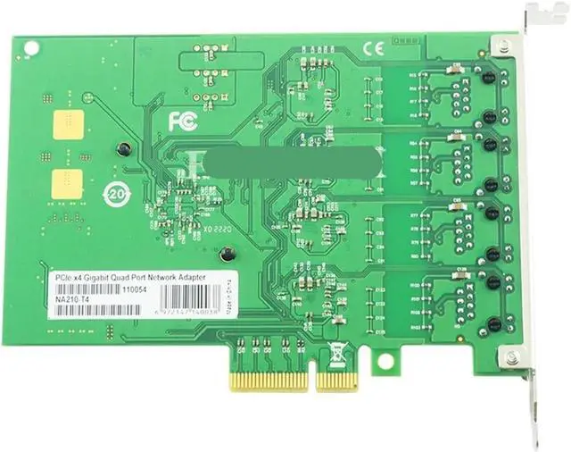 Alt view image 3 of 4 - PCI-E X4 Gigabit 4 Port Server Card Server NIC I210-T4 RJ45 Ethernet NIC Industrial Camera Vision Network Card PCB Green