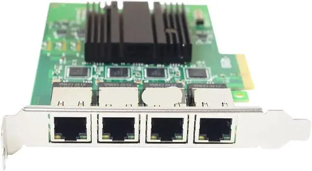 Alt view image 4 of 4 - PCI-E X4 Gigabit 4 Port Server Card Server NIC I210-T4 RJ45 Ethernet NIC Industrial Camera Vision Network Card PCB Green