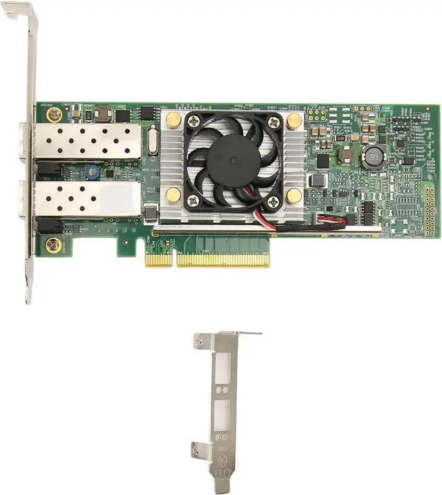 Main image of BCM57810S 10GB Dual Port SFP PCIe X8 Ethernet Converged Network Adapter, 10Gbps Ethernet Network Card with Cooling Fan, Multifunction Server Network Card for Speed Data