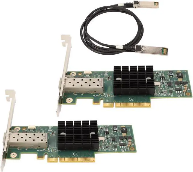 Alt view image 4 of 7 - 2PCS MNPA19 XTR 10Gb SFP PCIE Network Card with 3.28ft Cable, PCI Express X8 Ethernet Adapter for PC, Supports Multiple Operating Systems, 10Gbps Speed Upgrade