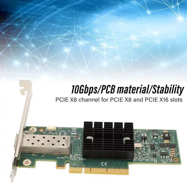 Alt view image 5 of 7 - 2PCS MNPA19 XTR 10Gb SFP PCIE Network Card with 3.28ft Cable, PCI Express X8 Ethernet Adapter for PC, Supports Multiple Operating Systems, 10Gbps Speed Upgrade